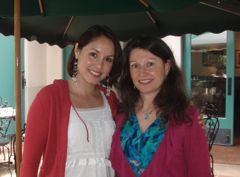 Ixya Herrera with author Ruth Hellier